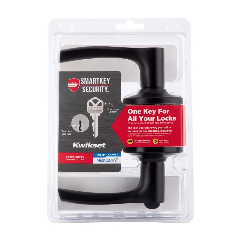 Alavanca De Entrada Com Chave Kwikset Smartkey Security Matte Black