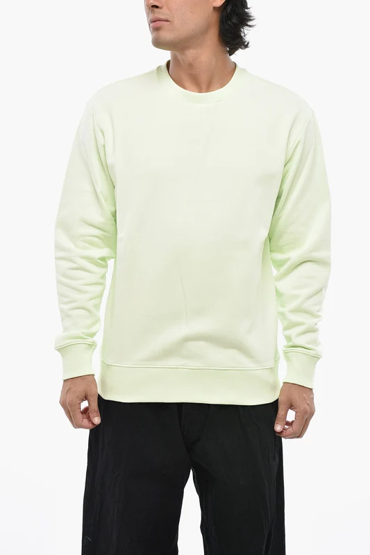 0850~Cotton Crewneck Sweatshirt AVIATOR Solid-Color S