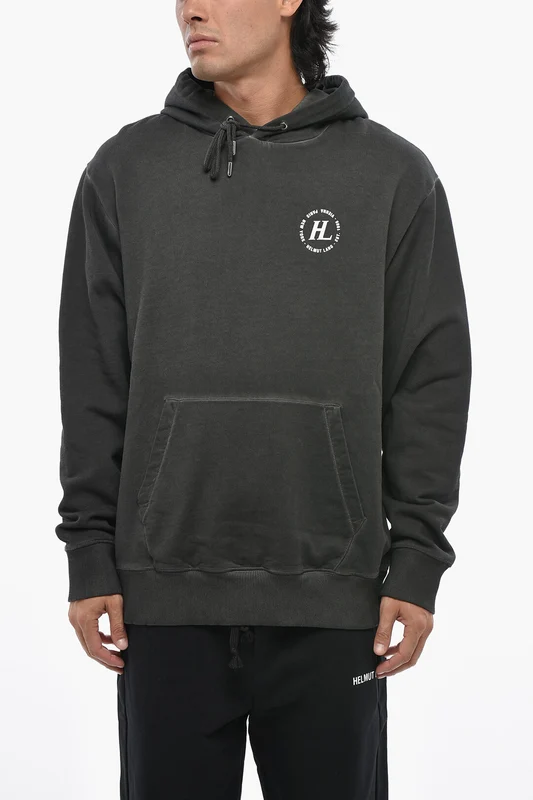 1500~Cotton Hoodie with Patch Pocket L