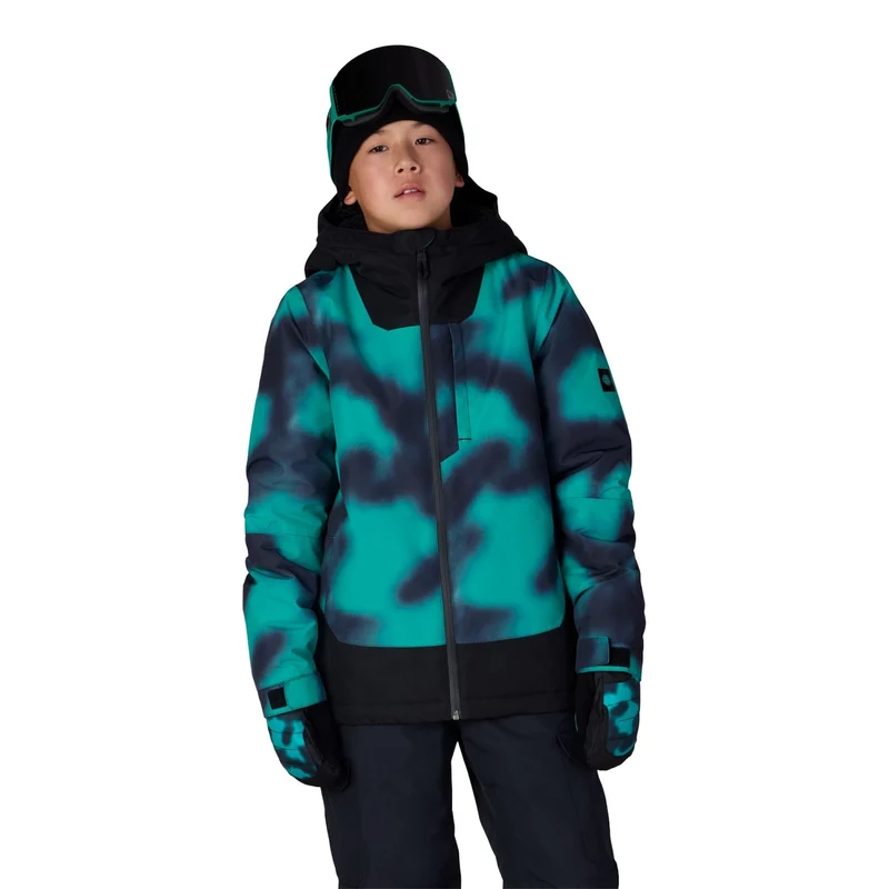 686 Boys Gateway Insulated Jacket Deep Green Dark Skies Colorblk / XS