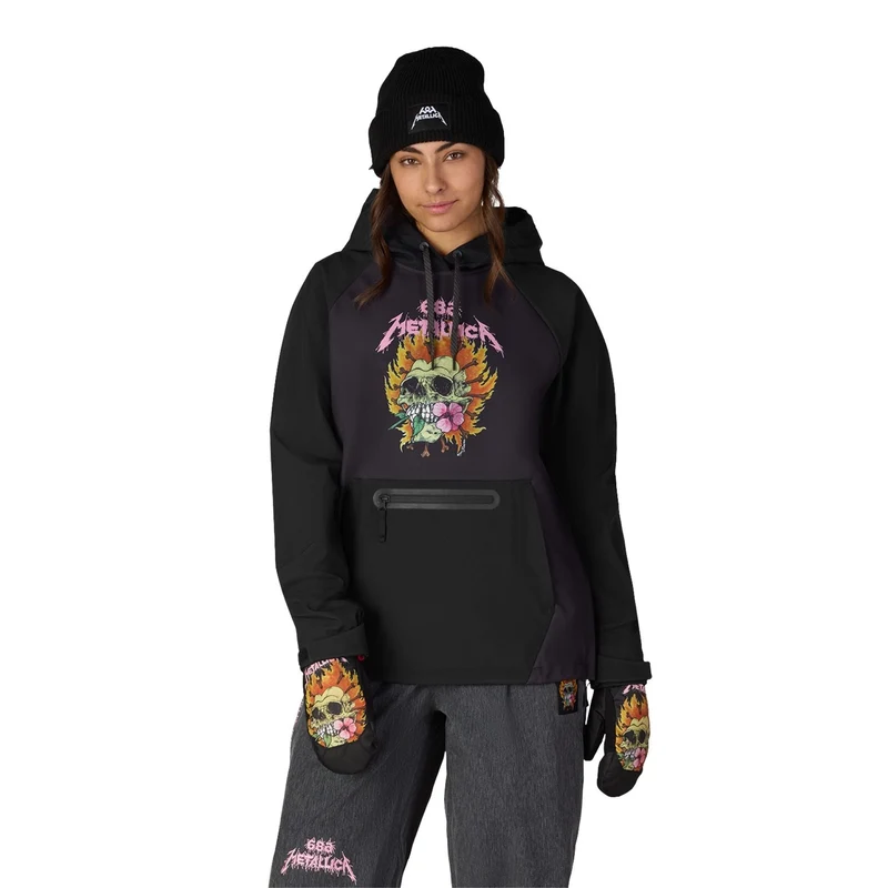 686 Women's Metallica Waterproof Hoody Metallica Black / M