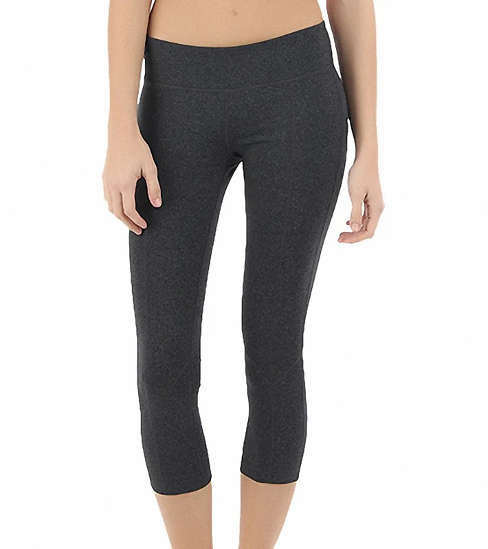 prAna Women's Prism Yoga Capris Charcoal Heather / S