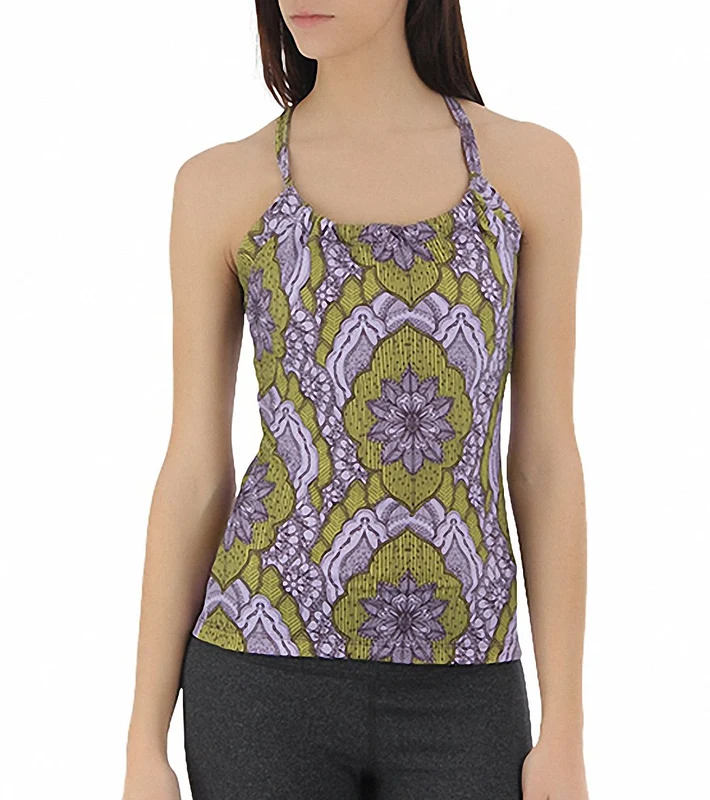 prAna Women's Quinn Yoga Top Lupine Scallop / S
