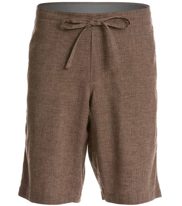 prAna Men's Sutra Yoga Shorts Brown Herringbone / XL