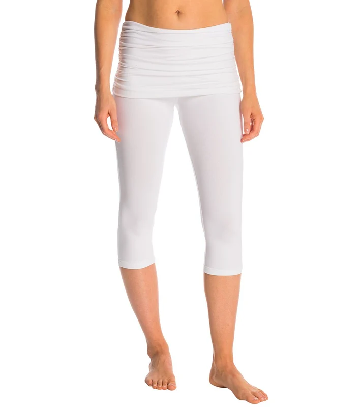 prAna Cassidy Yoga Capris White / XL