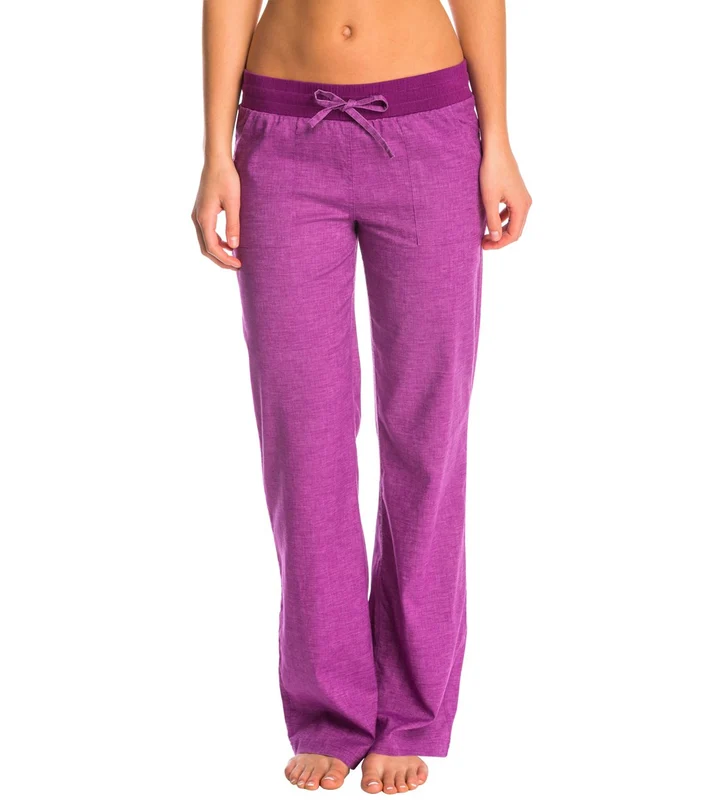 prAna Mantra Hemp Straight Leg Yoga Pants Light Red Violet / S