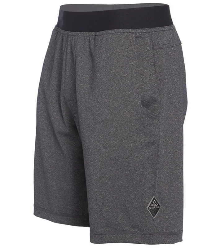 prAna Men's Mojo Chakara Yoga Shorts Charcoal Heather / XXL