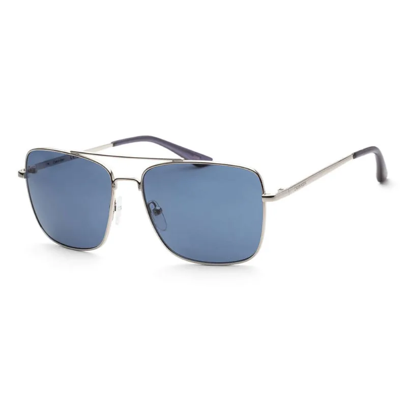 Lentes de Sol Calvin Klein para Hombre CK19136S-045 Plateado Azul