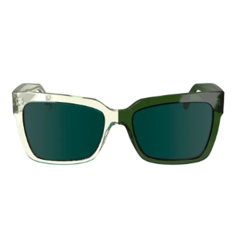 Óculos de Sol Calvin Klein Jeans CKJ2460 Feminino Quadrado Acetato Verde Cristal