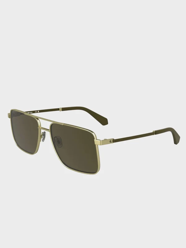 Calvin Klein - Men's Aviator Sunglasses Gold / 58-17