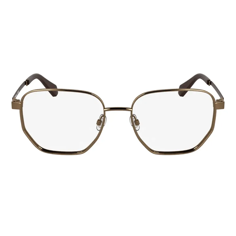 Armação de Óculos de Grau Calvin Klein Jeans CKJ2520 Unissex Retangular Metal Dourado