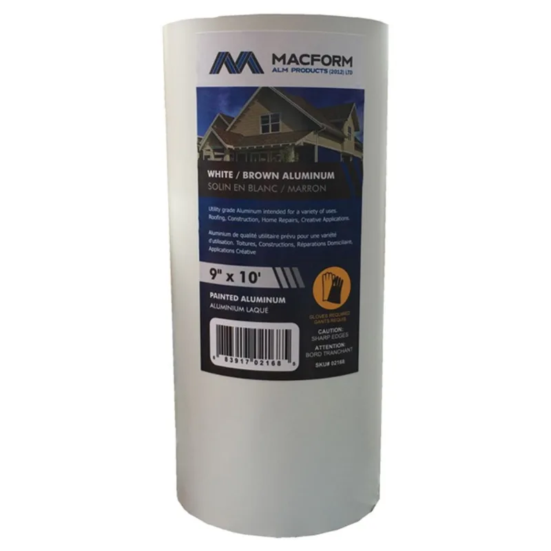 Gentek Multi-Purpose Finishing Trim - Brown and White - Aluminum - 9-in W x 10-ft L x 1/64-in T