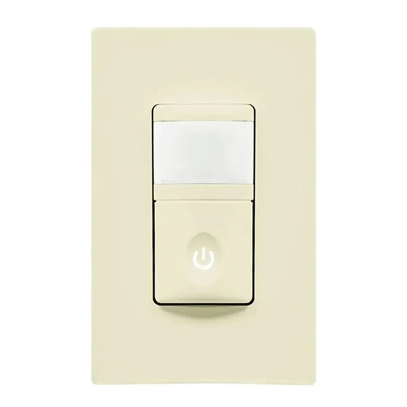 Enerlites PIR Motion Sensor Wall Switch | HMOS Occupancy/Vacancy & HMVS Vacancy | 700 sq ft Occupancy / Light Almond