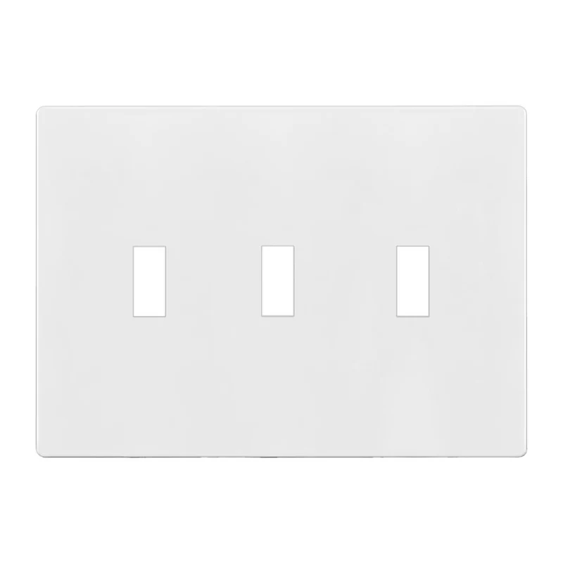 Enerlites Screwless Toggle Switch 3-Gang Wallplate