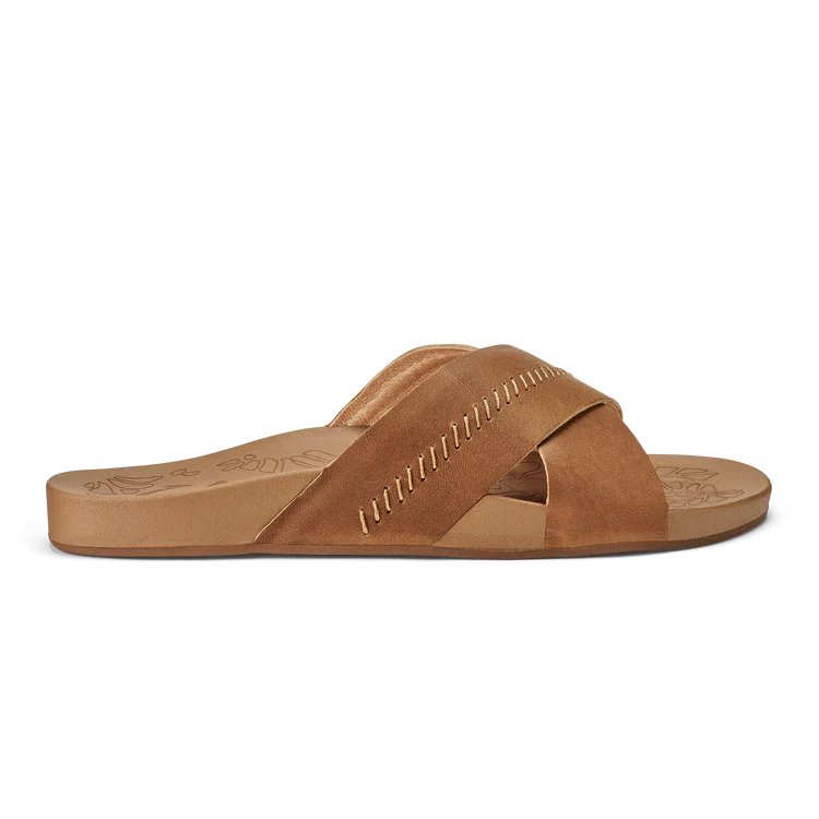 OluKai Women's Kīpe‘a ‘Olu Sandal SAHARA/SAHARA / 9