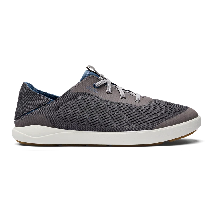OluKai Men's Moku Pae Boat Shoes PAVEMENT/VINTAGE BLUE / 12