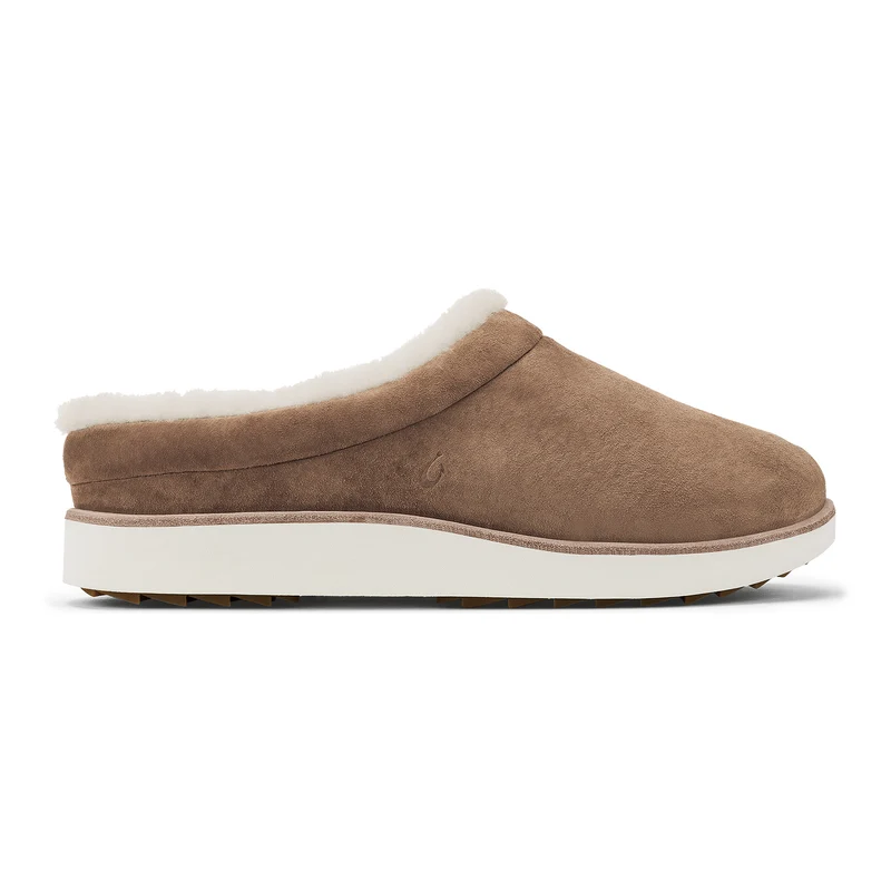 Olukai Tan/Golden Sand Mani Women's Leather Mule Slippers 20542-34GS TAN / 6 / M