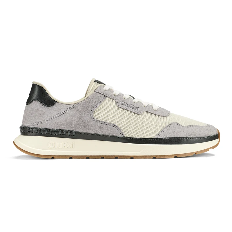 Olukai White Sand/Grey Fog Kobe Men's Sneakers 10593-WSGF GREY / 9.5 / M