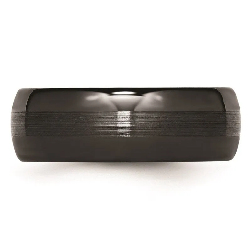 Cerâmica Preto 8mm Escovado E Banda Polida