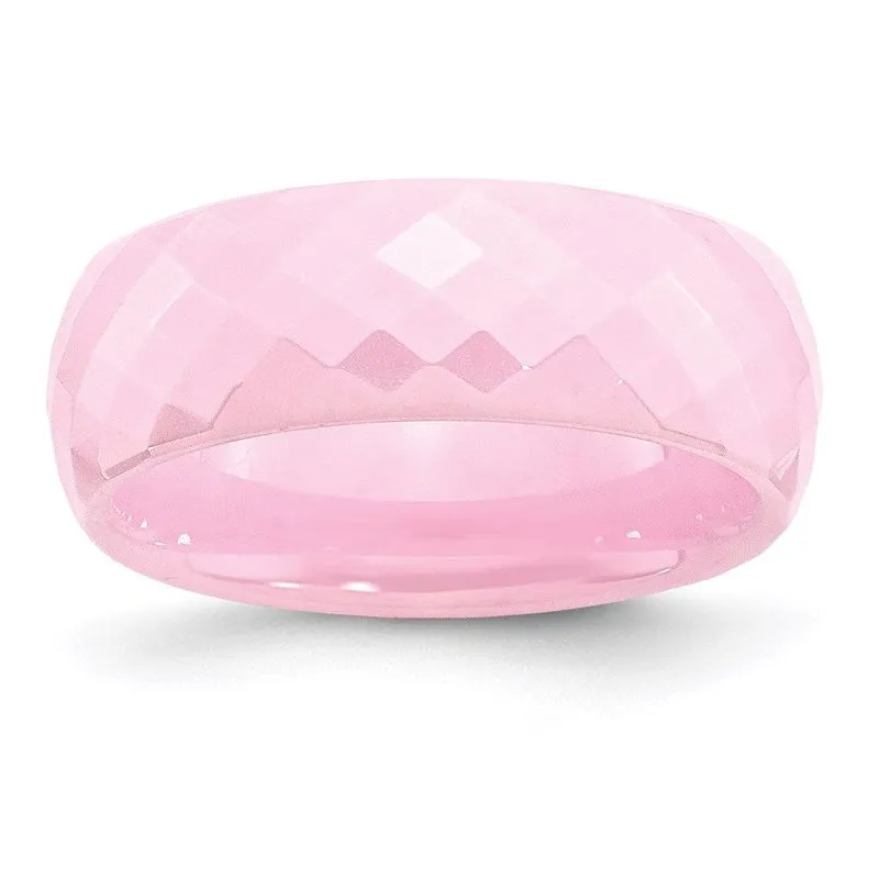 Cerâmica Rosa Facetada 7,5 Mm Banda Polida