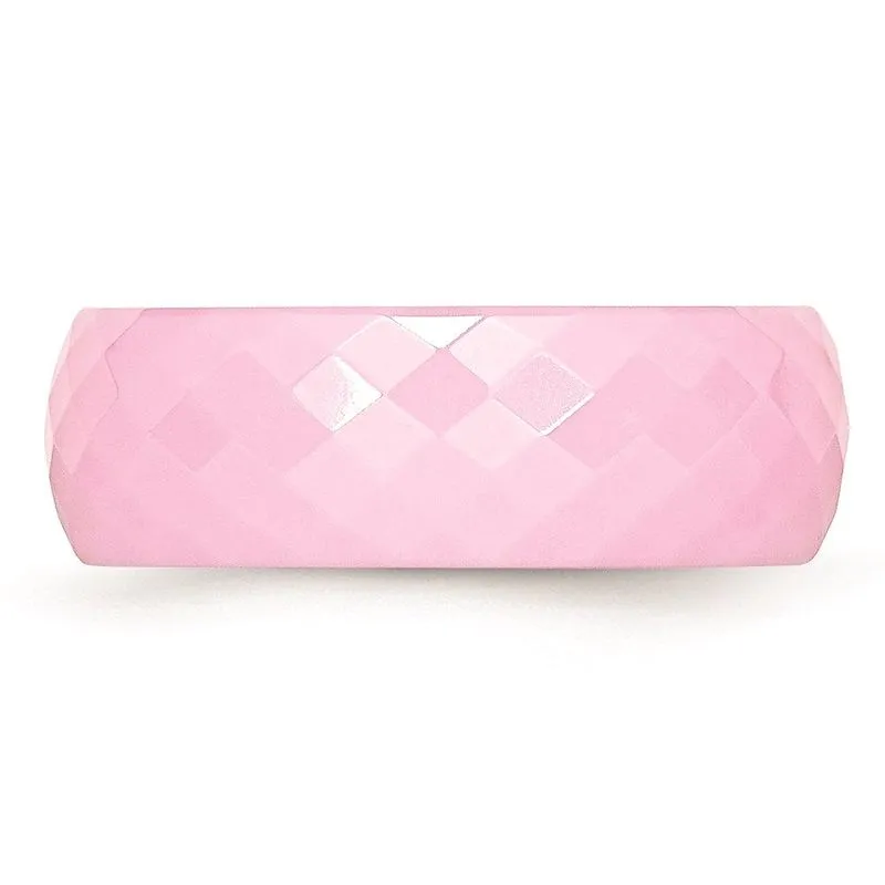 Cerâmica Rosa Facetada 7,5 Mm Banda Polida