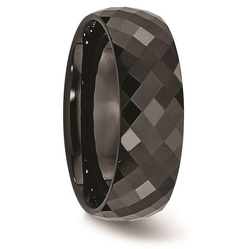 Cerâmica Preto Facetado 7.5mm Banda Polida