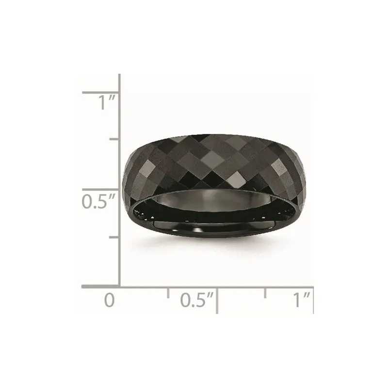 Cerâmica Preto Facetado 7.5mm Banda Polida