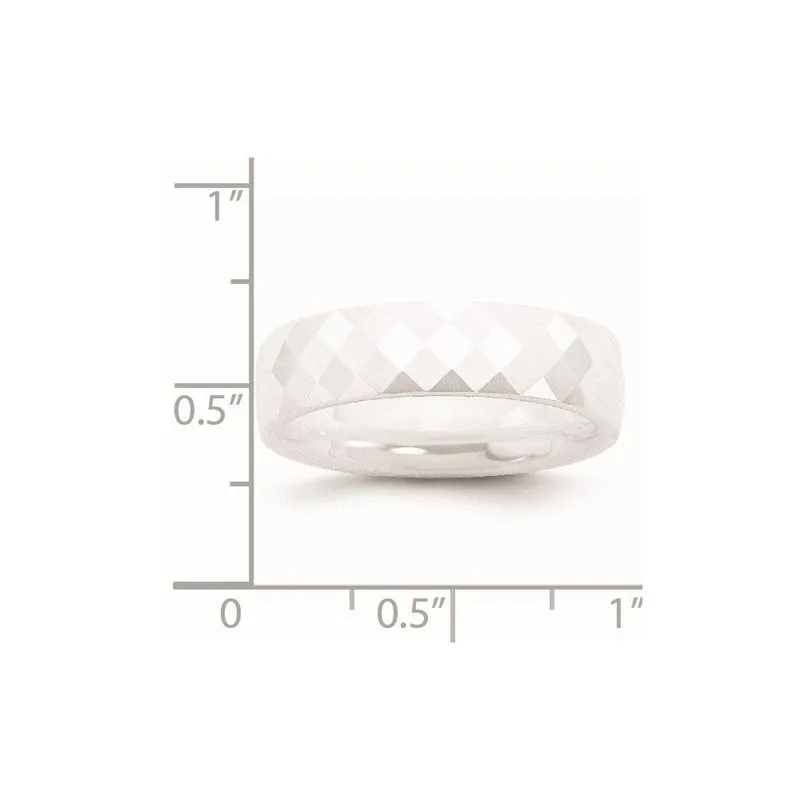 Cerâmica Branca 6mm Facetada Banda Polida