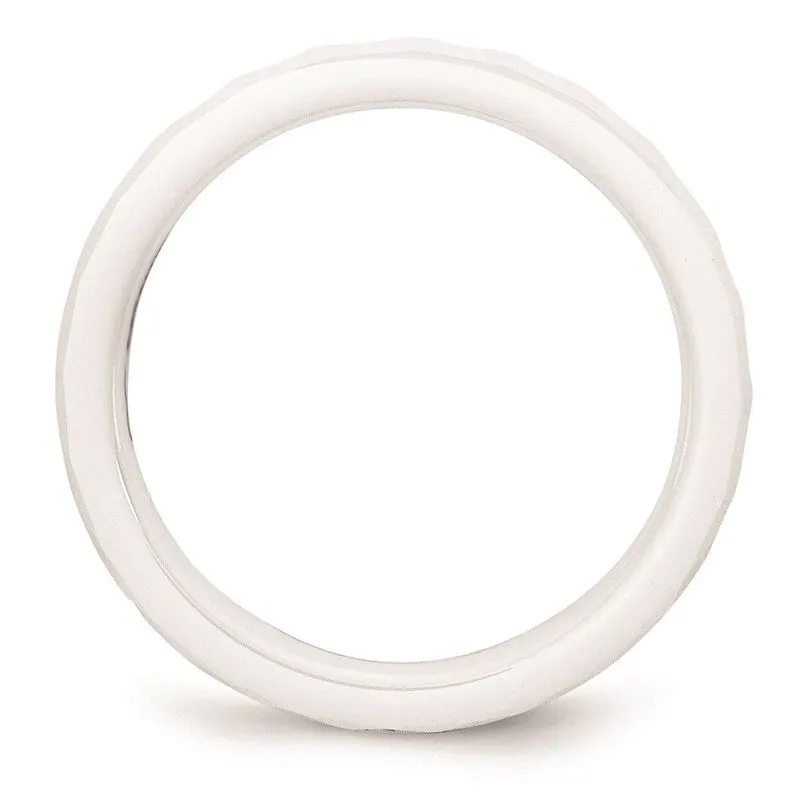 Cerâmica Branca 4mm Facetada Banda Polida