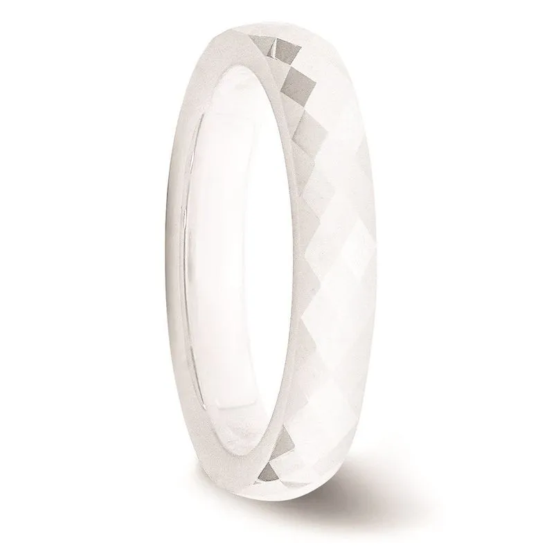 Cerâmica Branca 4mm Facetada Banda Polida