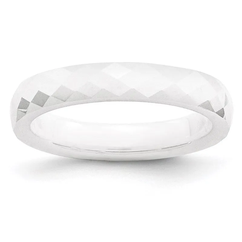 Cerâmica Branca 4mm Facetada Banda Polida