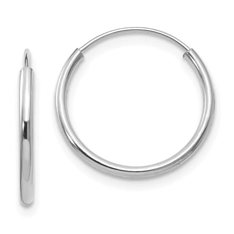14k Madi K Ouro Branco Infinito Brincos De Aro