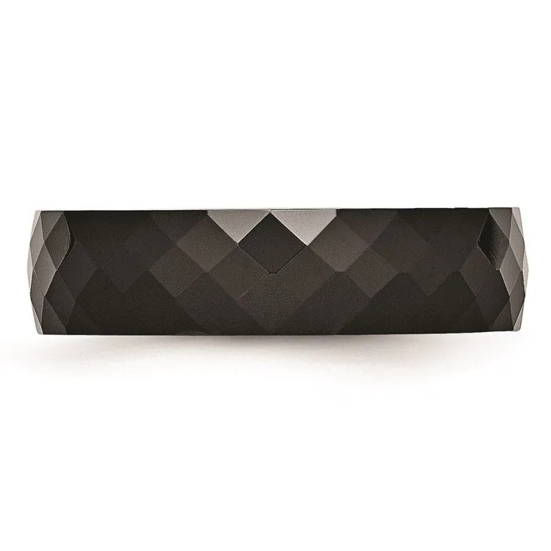 Cerâmica Preto 6mm Facetado Banda Polida
