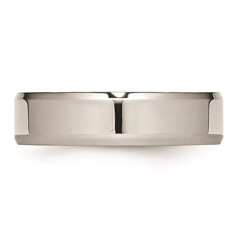 Aço Inoxidável Beveled Edge 6mm Banda Polida