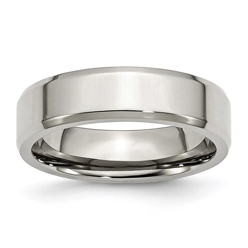 Aço Inoxidável Beveled Edge 6mm Banda Polida