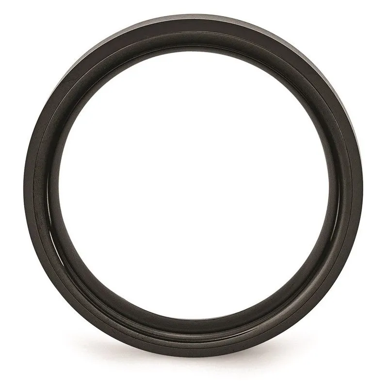 Cerâmica Preto 8mm Borda Chanfrada Escovada E Banda Polida