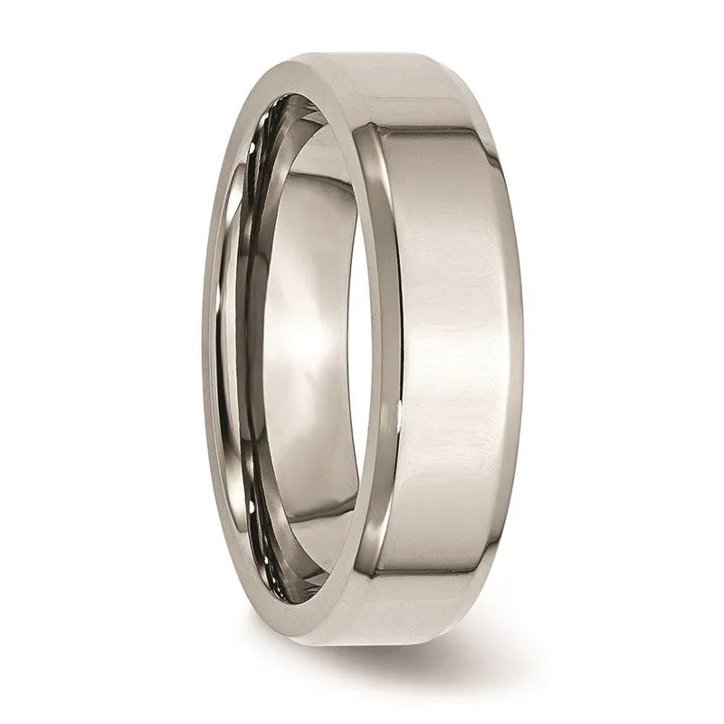 Aço Inoxidável Beveled Edge 6mm Banda Polida