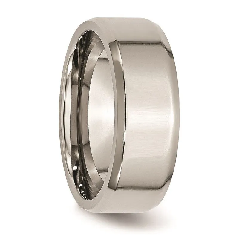 Aço Inoxidável Beveled Edge 8mm Banda Polida