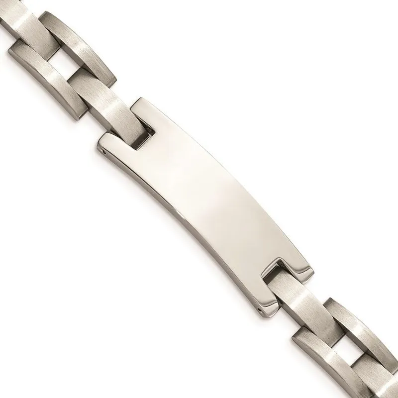 Aço Inoxidável Escovado E Polido Id 9.25in Pulseira