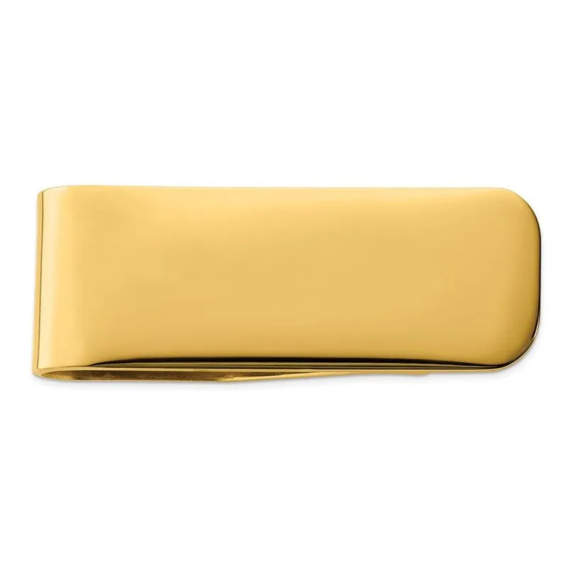 Aço Inoxidável Polido Amarelo Ip-chapeado Money Clip