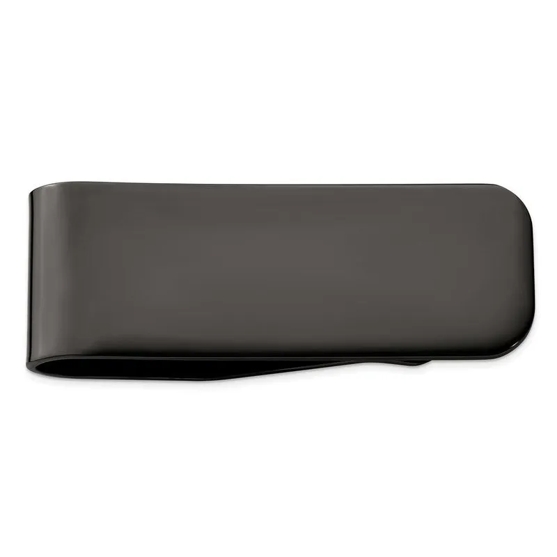 Aço Inoxidável Polido Preto Ip-chapeado Money Clip