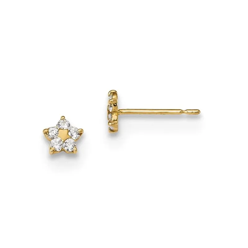 14k Madi K Kids Cz Star Post Brincos