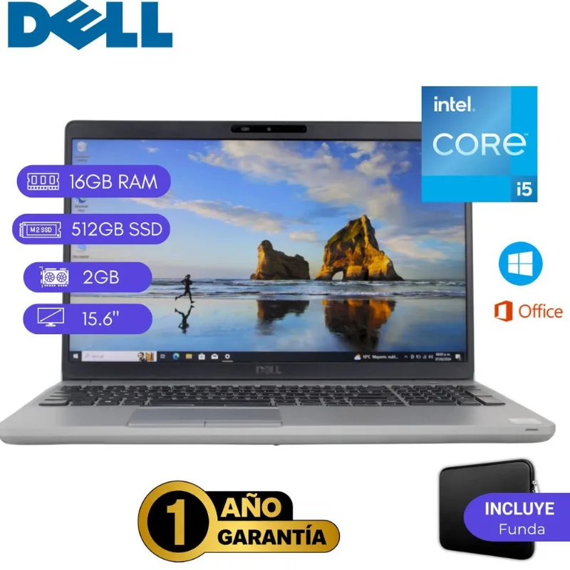 Laptop Semi nueva Dell Latitude 5511 Core i5 10ma Gen 16GB 512GB SSD - 2gb de video - 15.6