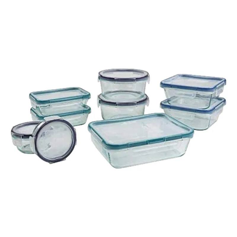 Snapware Pyrex Conjunto Armazenamento Alimentos Vidro-18 Pçs