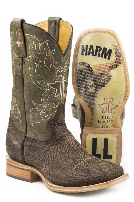 Tin Haul Mens Do No Harm Boots Distressed Brown / 7.5 EE