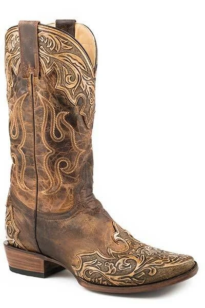 Stetson Mens Adam Boots Brown/Tan / 10.5 D