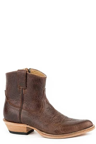 Stetson Ladies Toni Snip Toe Boots Brown Bison / 9
