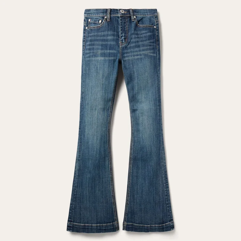 Stetson 921 High-Rise Flare Jeans Medium Dark Blue Medium Dark Blue / 4 / R