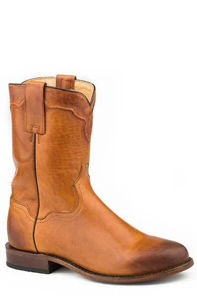 Stetson Mens Puncher Burnish Boots Burnish Tan / 14 D