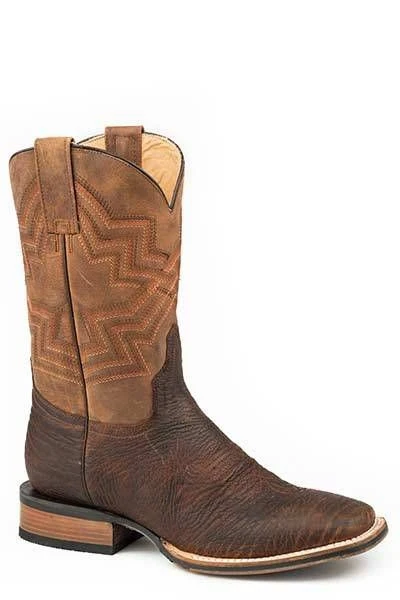 Stetson Mens James Boots Waxy Brown/Waxy Brown Leather / 14 D